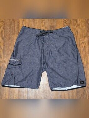 Rip Curl Mens 33 Gray Heather Boardshorts Cargo Surf Shorts Beach Wear A20